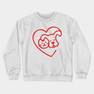 I Love my Dog and Cat Crewneck Sweatshirt